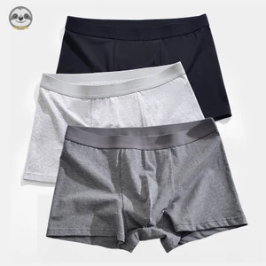Phong cách Nhật Bản Muji / 50 Quần lót Cotton đế dài nam / Quần lót Boxer màu trơn / Quần lót Boxer thoáng khí thấm mồ hôi