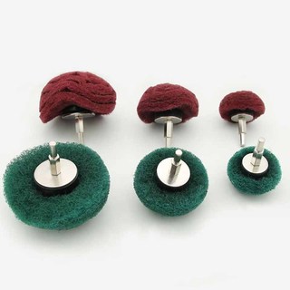 6mm Shank Flap Sanding Wheel Scouring Pad Hình nấm Sợi Nylon Mài mòn Bánh xe đánh bóng Đường kính 50mm / 70mm / 90mm