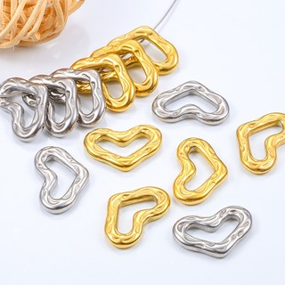 Mặt dây chuyền rỗng hình trái tim bằng thép không gỉ Phụ kiện trang sức DIY Vàng 18k Quyến rũ nhỏ