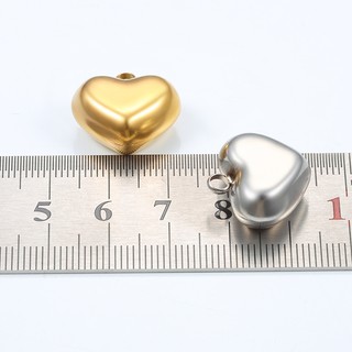 18k Vàng Đánh Bóng Thép Không Gỉ Rỗng Hình Trái Tim Mặt Dây Chuyền DIY Trang Sức Phụ Kiện Thời Trang