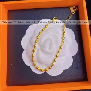 Vòng tay titan nữ không gỉ mạ vàng 18k thiết kế đơn giản phong cách thời trang thanh lịch mẫu mới