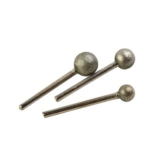 5 Chiếc Hình Cầu Kim Cương Mài Điểm Bóng 2.35mm / 3mm Shank 100 Grit F Kim Hình Cầu Đầu Tròn Emery Mài Kim Đường Kính 0.5mm-12mm