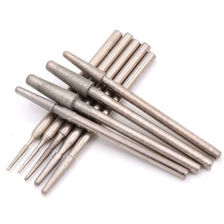 5 Chiếc Grit 600 / 1200 Đầu Mài Kim Cương 1-4mm Mũi Khoan Xoay Burrs Đá Kim Loại Ngọc Khắc Dụng Cụ Khắc B Kim