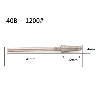 5 Chiếc Grit 600 / 1200 Đầu Mài Kim Cương 1-4mm Mũi Khoan Xoay Burrs Đá Kim Loại Ngọc Khắc Dụng Cụ Khắc B Kim