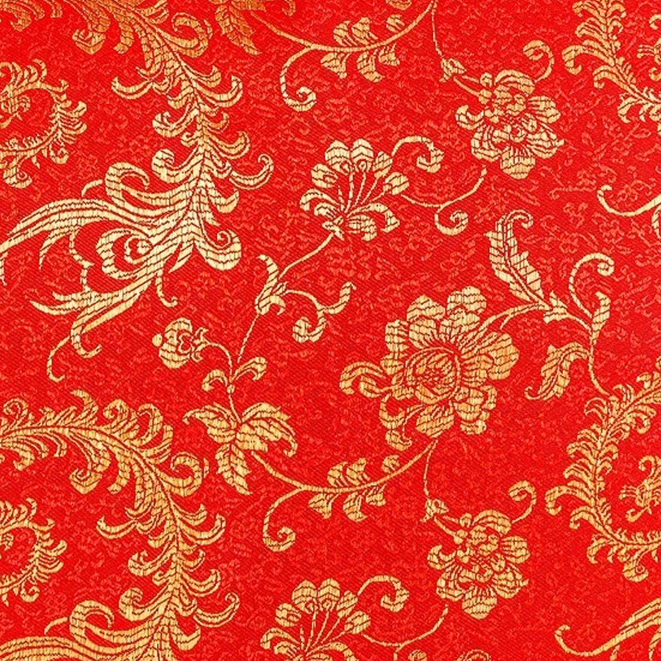50x90cm Phong Cách Trung Hoa Mẫu Đơn Họa Tiết Hoa Thổ Cẩm Vải satin Mật Độ Cao Phượngix nylon Thêu Vải satin Cổ Váy sườn xám Đường Trang Phục Vải Lụa satin TJ9021