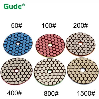 Miếng đánh bóng khô 3 / 4 Inch 80 / 100mm Miếng đánh bóng kim cương cho đĩa chà nhám gạch đá Granite 50-1500 Grit