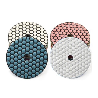 Miếng đánh bóng khô 3 / 4 Inch 80 / 100mm Miếng đánh bóng kim cương cho đĩa chà nhám gạch đá Granite 50-1500 Grit