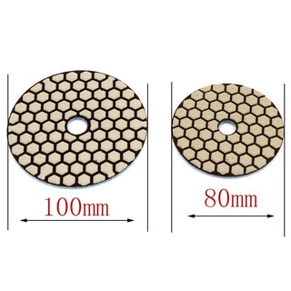 Miếng đánh bóng khô 3 / 4 Inch 80 / 100mm Miếng đánh bóng kim cương cho đĩa chà nhám gạch đá Granite 50-1500 Grit