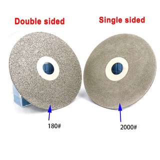 4 "100mm Đơn / Hai Mặt Kim Cương Phủ Flat Lap Wheel Lapidary Đánh Bóng Mài Đĩa 36 46 60 80120 150 180 240 ~ 3000 Grit