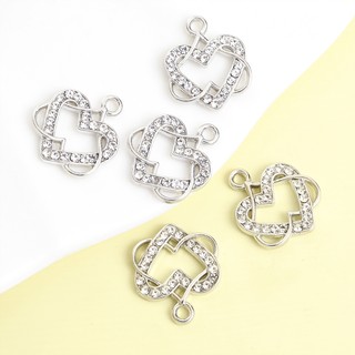 Set 10 Mặt Vòng cổ Hình Trái Tim Đính Đá Lãng Mạn