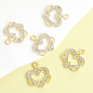 Set 10 Mặt Vòng cổ Hình Trái Tim Đính Đá Lãng Mạn