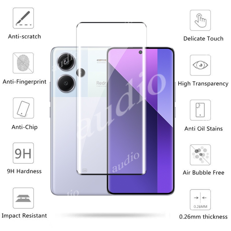 Kính Cường Lực 3D Bảo Vệ Màn Hình Cong Cho Redmi Note 13 Pro + 5G 2024 Note 13Pro Plus + 13Pro + Note13 Pro + Note13Pro + 5G