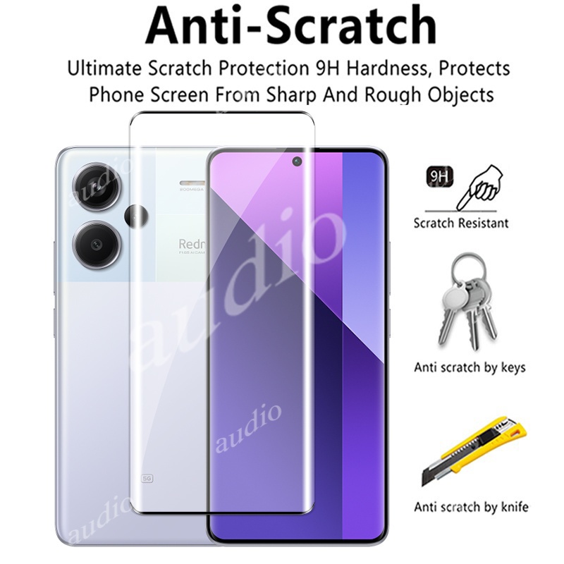 Kính Cường Lực 3D Bảo Vệ Màn Hình Cong Cho Redmi Note 13 Pro + 5G 2024 Note 13Pro Plus + 13Pro + Note13 Pro + Note13Pro + 5G