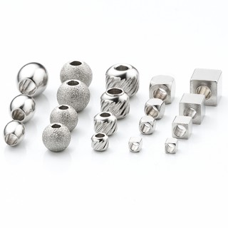 Hạt xuyên lỗ bằng thép không gỉ DIY Trang sức Phụ kiện hạt rời