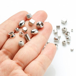 Hạt xuyên lỗ bằng thép không gỉ DIY Trang sức Phụ kiện hạt rời