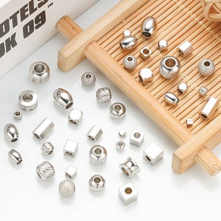 Hạt xuyên lỗ bằng thép không gỉ DIY Trang sức Phụ kiện hạt rời