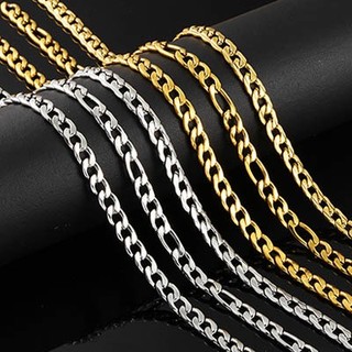 18K Vàng Thép Không Gỉ NK 1: 1 / 3: 1 Cuba Dây Xích Trang Sức Làm Chất Liệu DIY Vòng Tay Vòng Cổ Rolo Dây Xích