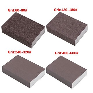 1-5 Cái Đánh Bóng Chà Nhám Bọt Biển Chà Nhám Khối Xốp Cát Khối Đánh Bóng Đồ Nội Thất Gỗ Kim Loại Khử Rỉ Giấy Nhám Có Thể Giặt Được