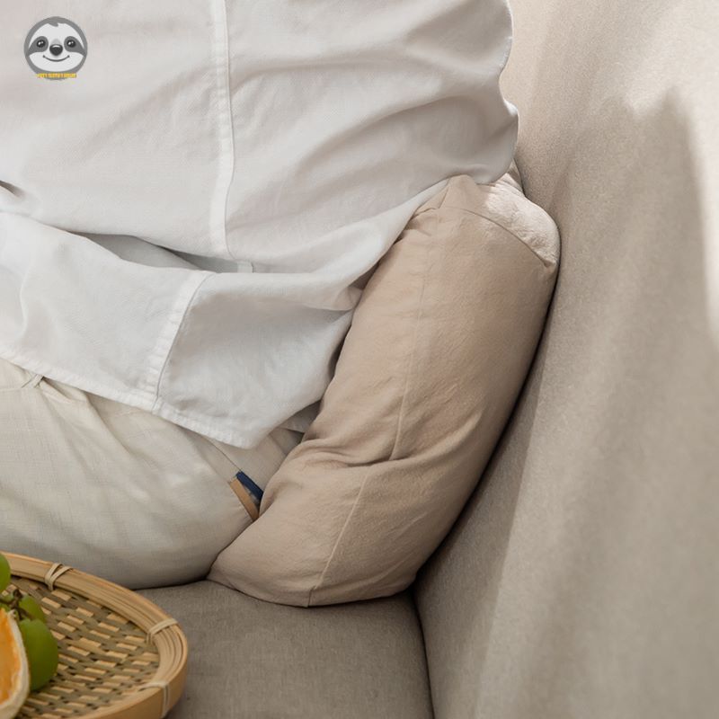 Gối Tựa Lưng Văn Phòng Phong Cách Muji Nhật Bản, Cao Su Lanh Cotton, Hỗ Trợ Thắt Lưng, Cho Trẻ Em/Xe Hơi