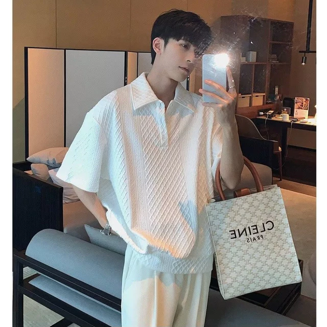 Áo Thun Polo Tay Ngắn Thời Trang Hàn Quốc Sành Điệu Cho Nam Áo Sơ Mi Nam Dài Tay Họa Tiết Chấm Bi Thời Trang Simple Áo Nam Bigsize Fashion Áo Nam Đẹp From Rộng Hàn Quốc Áo Polo Hoa Văn Poloman Áo Pol