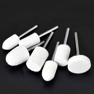 12 Cái 2,35 / 3mm Chân Len Cảm Thấy Gắn Đánh Bóng Đầu Bánh Xe Đường Kính 3mm -12mm Đầu Mài Cho Máy Khoan Dremel Dụng Cụ Xoay