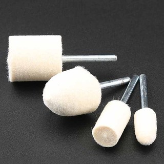12 Cái 2,35 / 3mm Chân Len Cảm Thấy Gắn Đánh Bóng Đầu Bánh Xe Đường Kính 3mm -12mm Đầu Mài Cho Máy Khoan Dremel Dụng Cụ Xoay