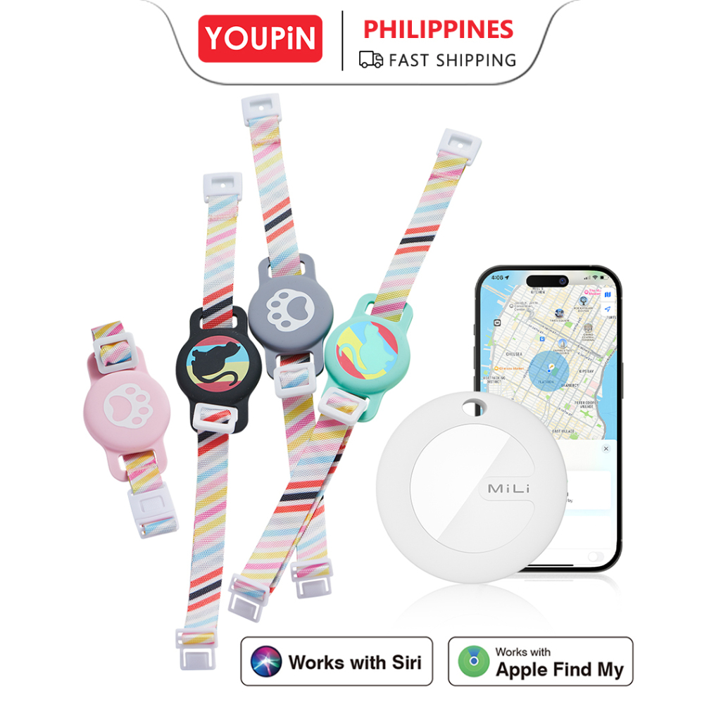 MiLi Collar Smart Bluetooth Pet CollarTracker có nhạc chuông cho thú cưng Chống nước cho mèo và chó, Tầm xa lên tới 120m, Tương thích với ios