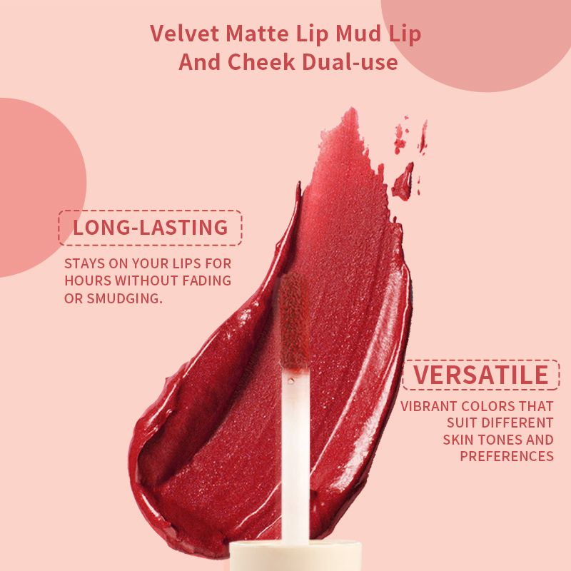 Son Kem Lì, Son Lì Chống Thấm Nước Lâu Trôi Velvet Matte Lip Mud Lip And Cheek - D689