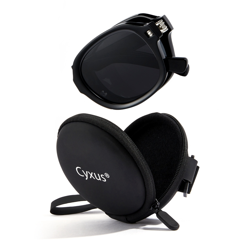 Cyxus Kính Mát Gấp Gọn Phân Cực UV400 Gọng Oval TR90 Cho Nam Nữ Chống Lóa Đi Biển Lái Xe Tiện Lợi P1129