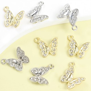 Set 10 Phụ Kiện Trang Sức Hình Bướm Đính Đá Tinh Tế Tự Làm Cho Nữ