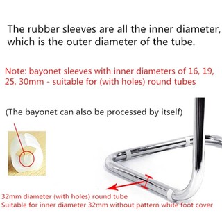 16 Chiếc Ghế Chân Miếng Lót Chống Trơn Trượt Hình Chữ U Kẹp 4mm ~ 32mm Bàn Bảo Vệ Sàn Ống Tròn Đồ Nội Thất Chân Mũ Đen Trắng