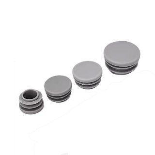Nắp nhựa tròn màu xám bịt ống/ghế chân 16-76mm, bộ 2/5/10/20/30 cái