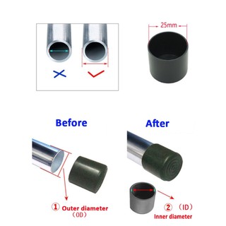 6mm-80mm Tròn Ống Thép Cuối Mũ Đen PVC Chống Trượt Miếng Lót Bàn Ghế Chân Tầng Bảo Vệ Nội Thất Chân Bao