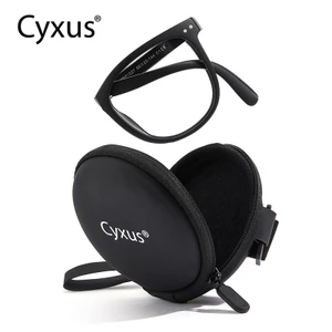 Cyxus Kính Chống Ánh Sáng Xanh Thiết Kế Gập Gọn Dễ Mang Theo Gọng Tròn Classic Bảo Vệ Mắt Khi Dùng Máy Tính 8145