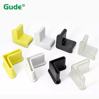 8 Chiếc Hình Chữ L Nhựa PVC Chân Góc Tam Giác Chân Sắt Mũ Chống Trơn Trượt Kệ Bàn Ghế Nội Thất Chân Miếng Lót Bảo Vệ 25x25mm-50x50mm Độ Dày 3mm / 4mm