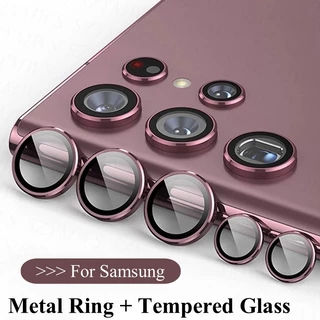5 Miếng Samsung Galaxy S25 S24 S23 S22 Ultra Plus S24 S23 FE Bảo Vệ Màn Hình Ống Kính Máy Ảnh Vòng Kim Loại Có Kính Cường Lực Cho Samsung s24fe s23fe s23ultra s24ultra s22ultra (1 Bộ)