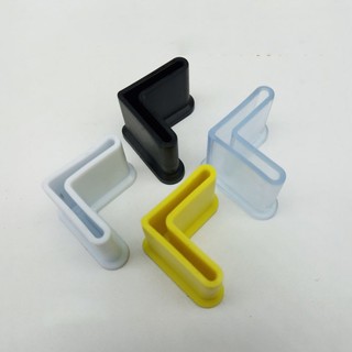 8 Chiếc Hình Chữ L Nhựa PVC Chân Góc Tam Giác Chân Sắt Mũ Chống Trơn Trượt Kệ Bàn Ghế Nội Thất Chân Miếng Lót Bảo Vệ 25x25mm-50x50mm Độ Dày 3mm / 4mm
