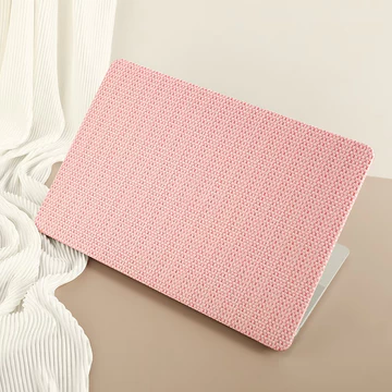 Ốp Da Họa Tiết Dệt Kim Màu Hồng Dễ Thương Có Vỏ Bàn Phím Cho 2026 Macbook Neo A3404 Air M5 A3449 A34448 Pro M5 A3434 Air M4 A3240 A3241 Pro13 M2 M1 A2338 Air M1 A2337 A2179 A1932
