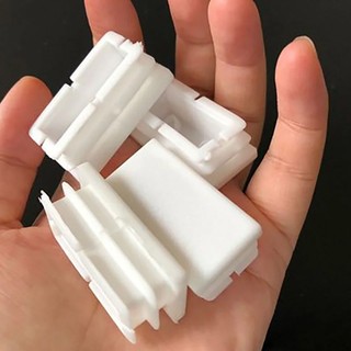 Vuông / Hình Chữ Nhật Nhựa Trắng Trống Cuối Mũ Nội Thất Chân Ống Ống Chèn Phích Cắm Bung Trang Trí Bụi 10x10mm-100x100mm / 10x20mm-50x100mm