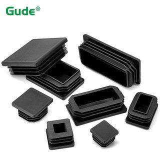5 / 10 / 20 / 30 Chiếc Nhựa Đen Trống Cuối Nắp Ống Chèn Cắm Bung Thép Chân Dừng Hình Chữ Nhật / Vuông 10x15mm đến 50x80mm / 15x15mm đến 50x50mm