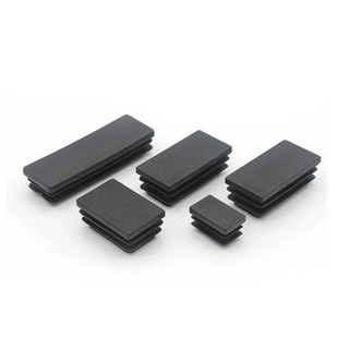 5 / 10 / 20 / 30 Chiếc Nhựa Đen Trống Cuối Nắp Ống Chèn Cắm Bung Thép Chân Dừng Hình Chữ Nhật / Vuông 10x15mm đến 50x80mm / 15x15mm đến 50x50mm