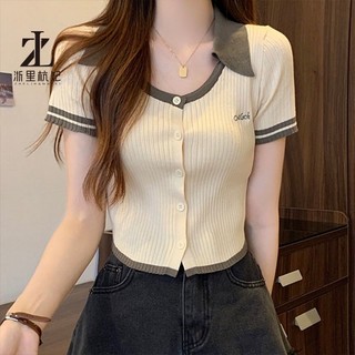 ZHELIHANGFEI Áo Sweater Cổ POLO Thiết Kế Mỏng Có Size Lớn Năng Động Thời Trang