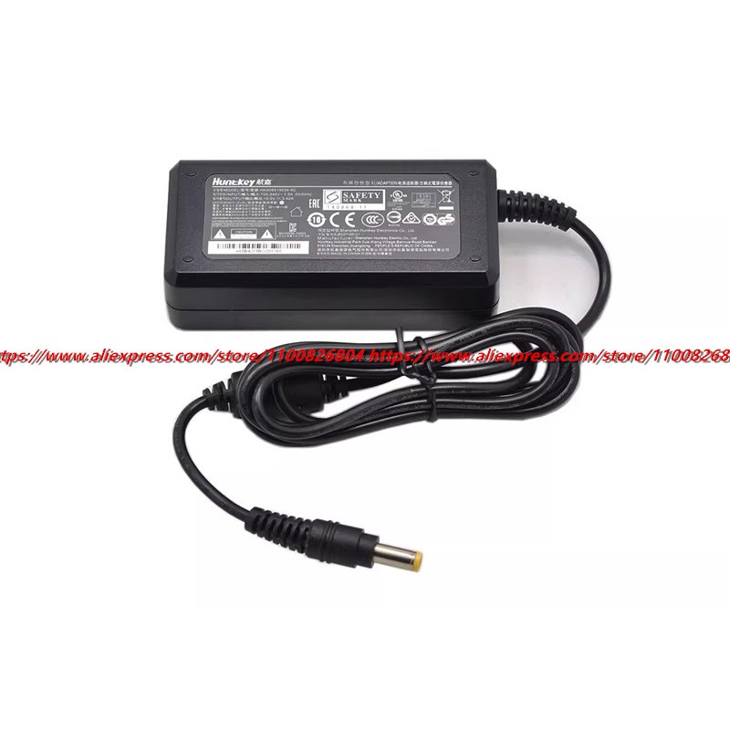 Huntkey 19V 3.42A 65W HKA06519034Bộ chuyển đổi AC DC -6K cho máy chiếu máy tính xách tay Intel NUC Bộ sạc nguồn HKA06519034-6C HKA06519034-6J