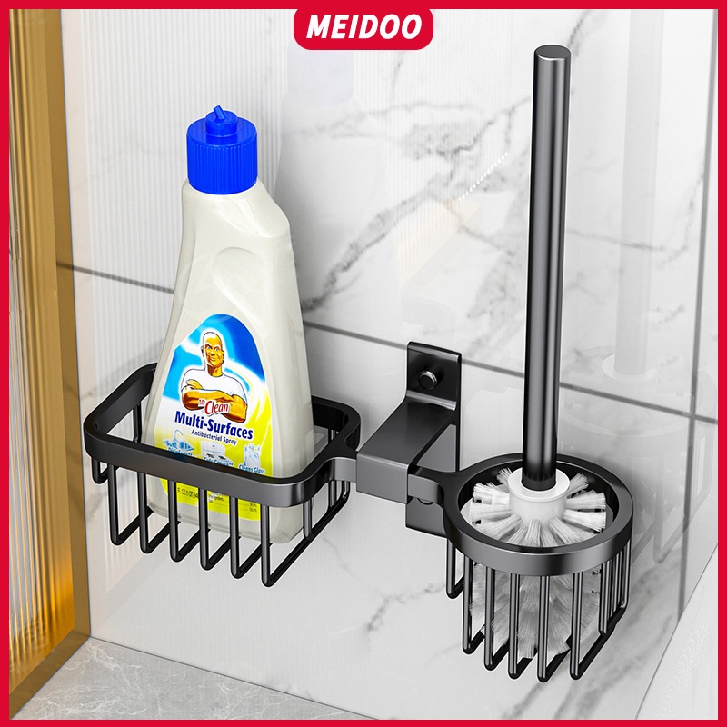Ảnh Giá đỡ bàn chải vệ sinh toilet MEIDOO bằng kim loại đa năng tiện dụng không cần khoan dễ lắp đặt 1