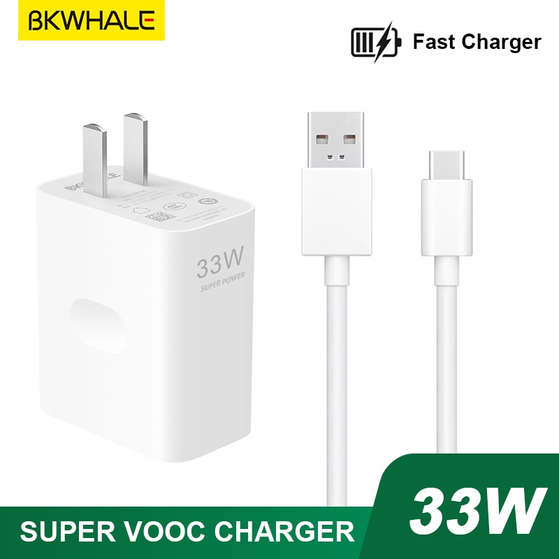 BKWHALE 33W Sạc Nhanh Cáp Sạc Siêu VOOC Type-C Tương Thích Cho OPPO reno4 reno4 pro K3 Realme X2 A95 / A94 / F19 Cáp Sạc