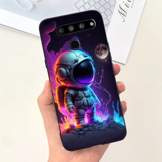 Ốp Điện Thoại Silicon TPU Mềm Đen Hình Bướm Phi Hành Gia Cho LG V50 ThinQ 5G LGV50 ThinQ 5G LM-V500EM