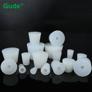 1 / 2 / 4 / 5 Cái Nắp đậy silicon hình nón Nút chặn cao su có lỗ 8mm Van chặn phòng thí nghiệm chống axit & kiềm Nút chặn rượu vang