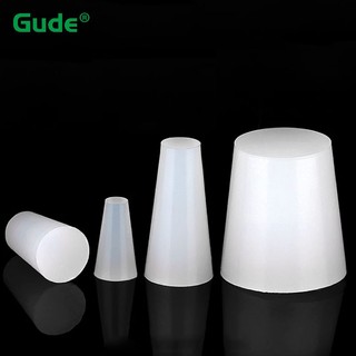 Trắng Chắc Chắn Silicon Cắm Cao Su Nhiệt Độ Cao Hình nón Chặn Phòng Thí Nghiệm Bình Niêm Phong Bao Ống Nước Van Xả 1 / 2 / 4 / 5 / 10 Chiếc
