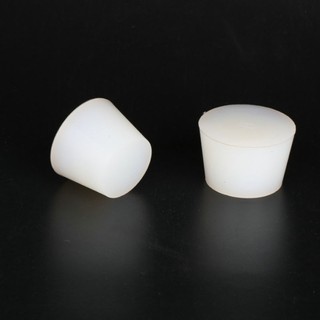 Trắng Chắc Chắn Silicon Cắm Cao Su Nhiệt Độ Cao Hình nón Chặn Phòng Thí Nghiệm Bình Niêm Phong Bao Ống Nước Van Xả 1 / 2 / 4 / 5 / 10 Chiếc