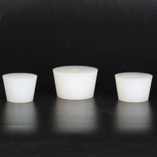 Trắng Chắc Chắn Silicon Cắm Cao Su Nhiệt Độ Cao Hình nón Chặn Phòng Thí Nghiệm Bình Niêm Phong Bao Ống Nước Van Xả 1 / 2 / 4 / 5 / 10 Chiếc